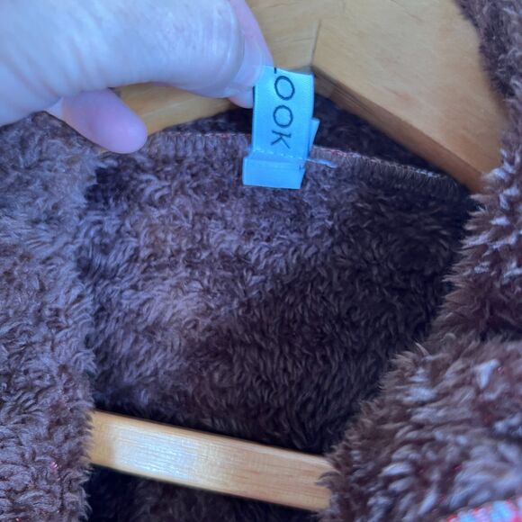 MissLook Gingham Plaid Hooded Faux Fur Lined Jacket Preppy Boho Size XL - Picture 12 of 14